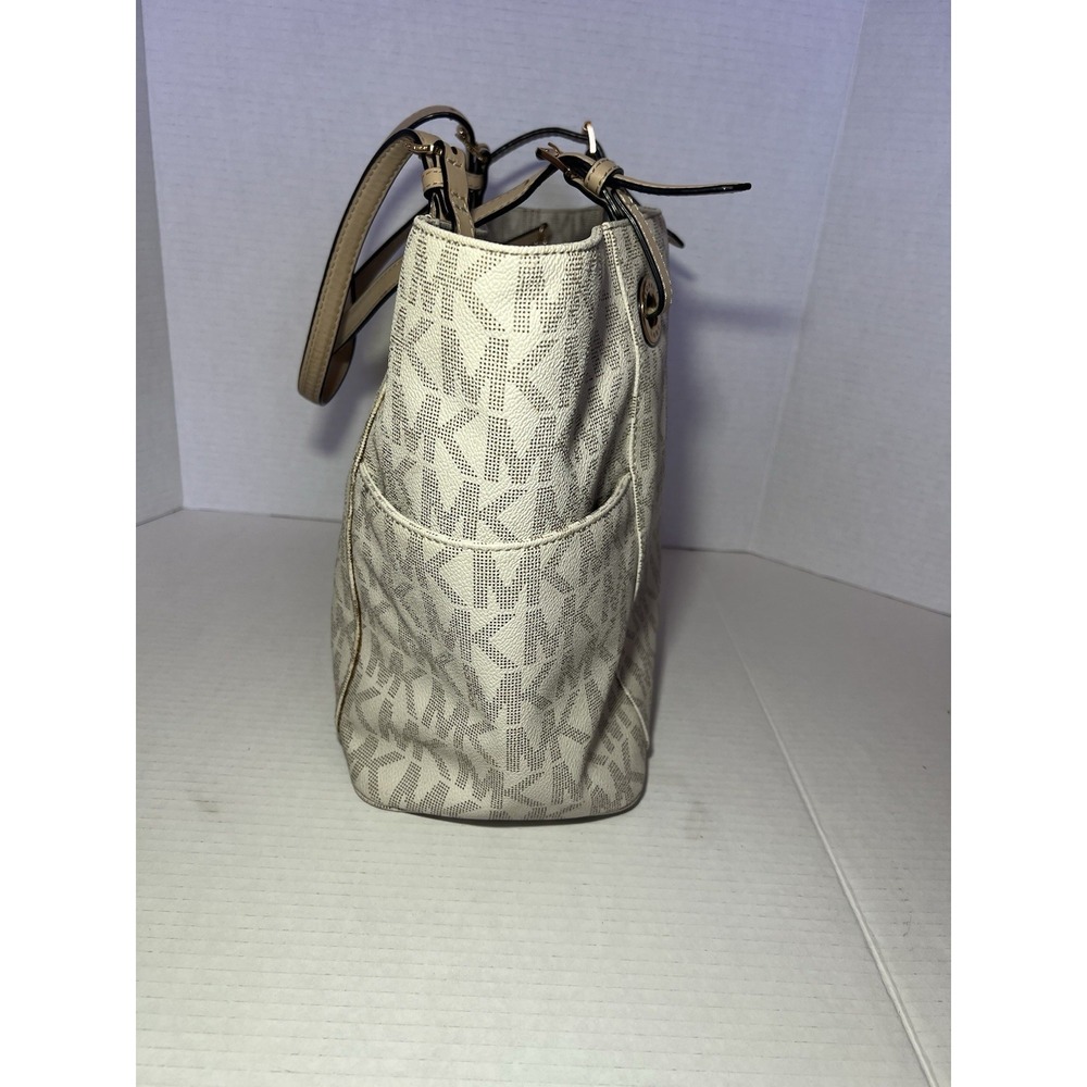 Michael Kors 30S11TTT4B Jet‎ Set Signature Tote Handbag-vanilla - Picture 5 of 15